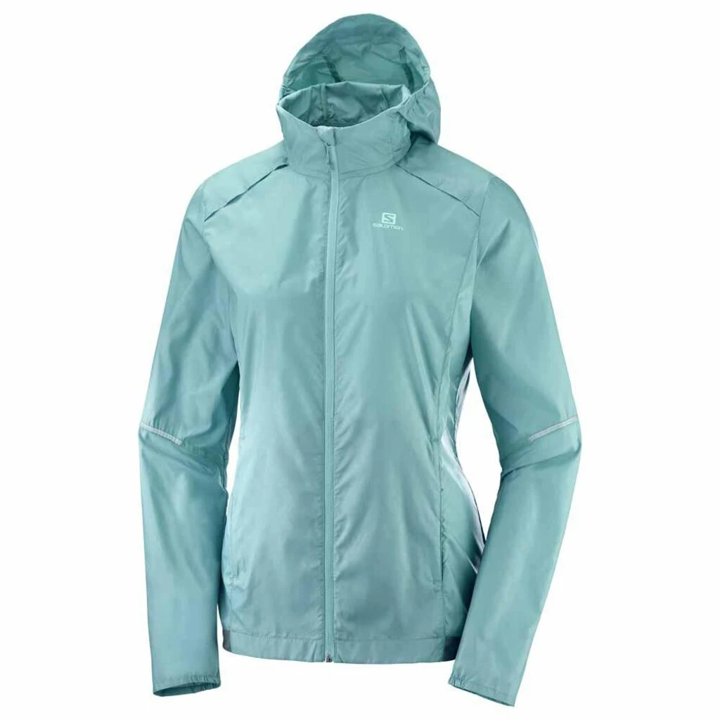 Windbreakers & Raincoats Salomon Women's Agile Wind Print Hoodie Windbreakers & Raincoats Salomon Women's Agile Wind Print Hoodie