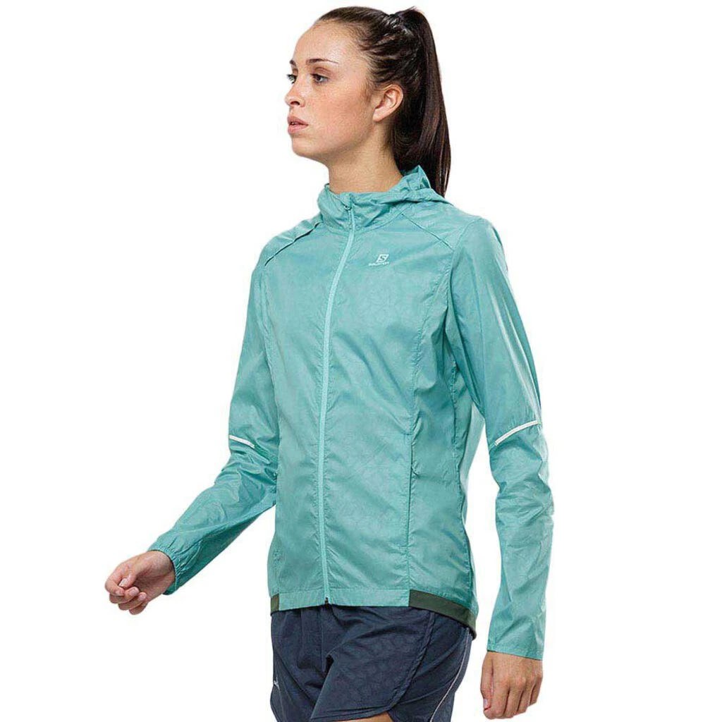 Windbreakers & Raincoats Salomon Women's Agile Wind Print Hoodie Windbreakers & Raincoats Salomon Women's Agile Wind Print Hoodie