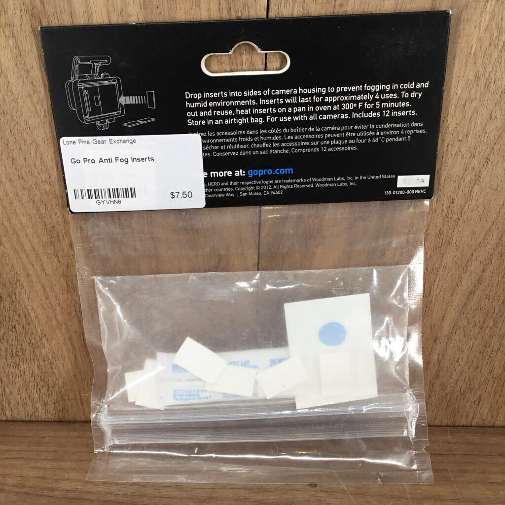 GoPro Ski Go Pro Anti Fog Inserts GoPro Ski Go Pro Anti Fog Inserts