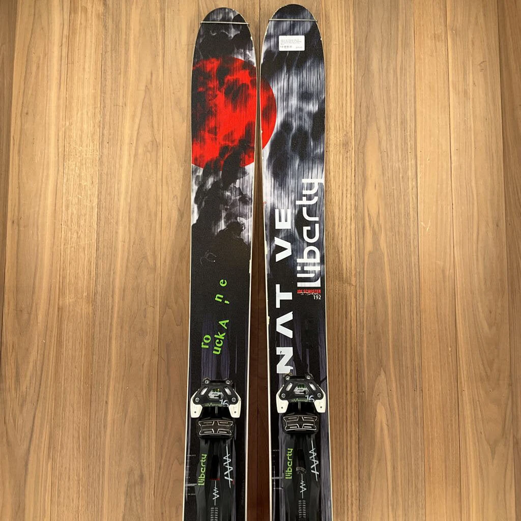 Liberty Joe Schuster Skis W/ Liberty Adrenalin 16 A/T Bindings And Pomoca Skins Liberty Joe Schuster Skis W/ Liberty Adrenalin 16 A/T Bindings And Pomoca Skins