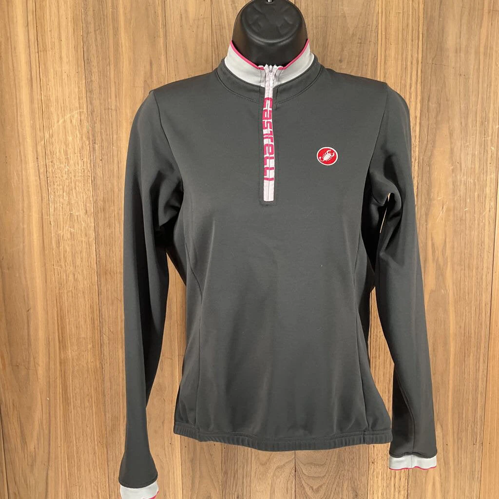 Castelli Women's Quarter Zip Long Sleeve Cycling Jersey Bike Castelli Women's Quarter Zip Long Sleeve Cycling Jersey Bike