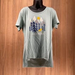 Lifestyle Tops Next Level Women's Alta, Utah Gray Scale Mntns. Tee Shirt